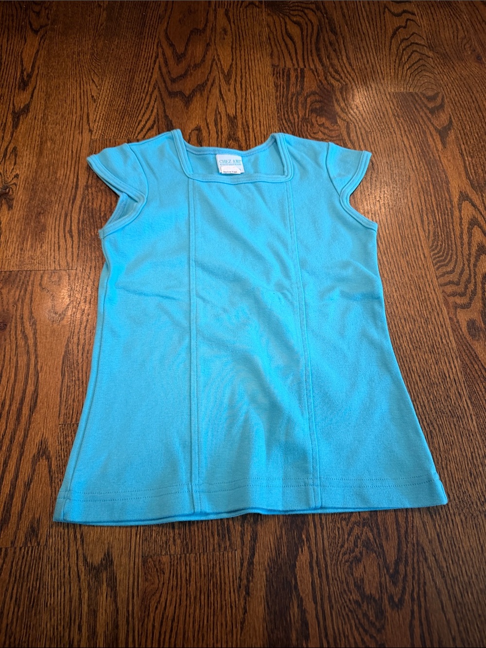 Girls' Aqua Short Sleeve Square Neck Tee by Carter's